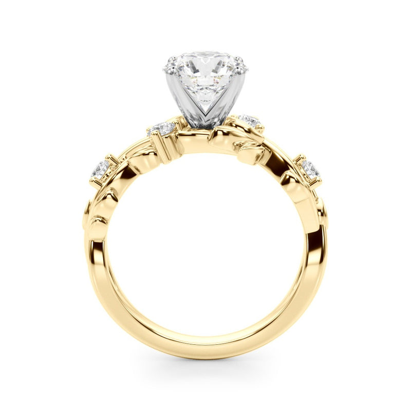 Nature Inspired Lab Grown Diamond Engagement Ring- bel viaggio designs