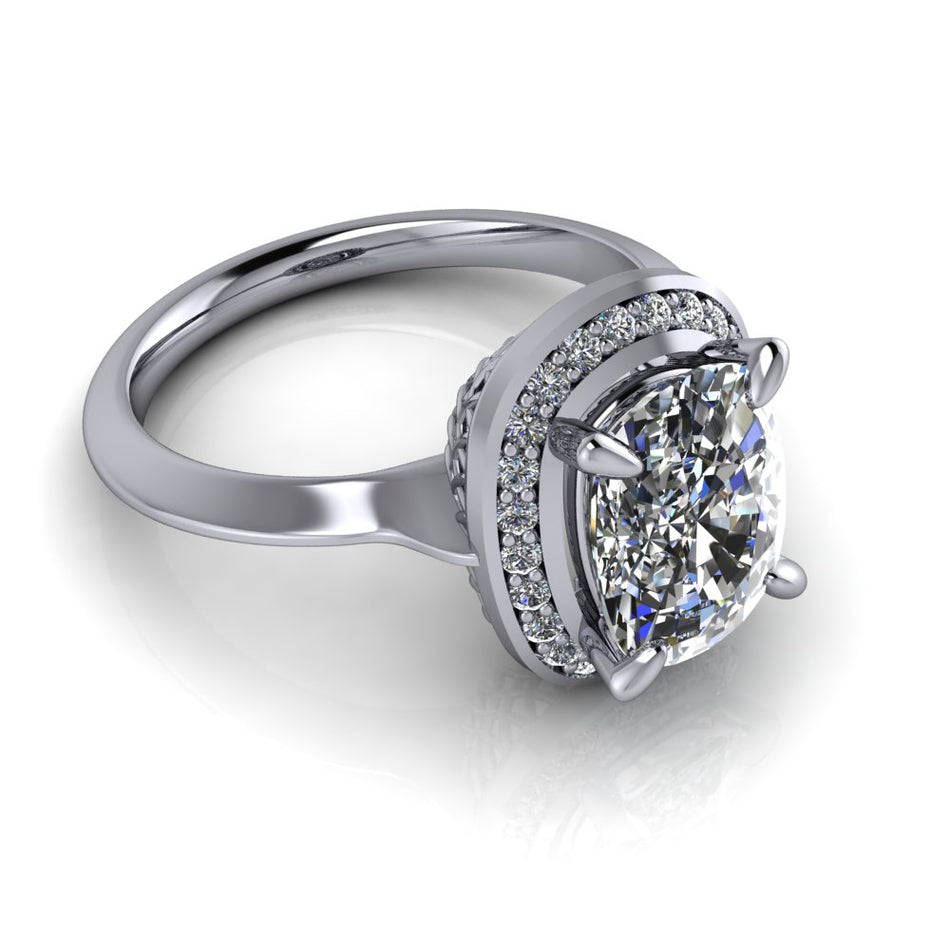 Bristol No. 2 Vintage Inspired Cushion Cut Engagement Ring