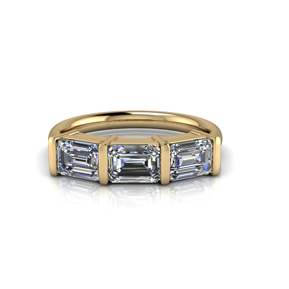 Frieda Emerald Cut Lab Diamond Anniversary Ring 1.11 CTW