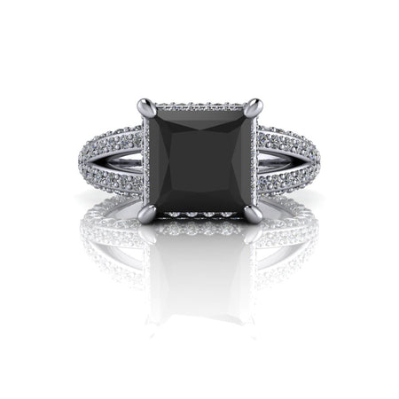 Selma Black Diamond Engagement Ring Bel Viaggio Designs