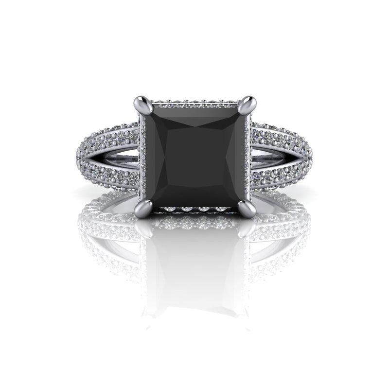 Selma Black Diamond Engagement Ring Bel Viaggio Designs