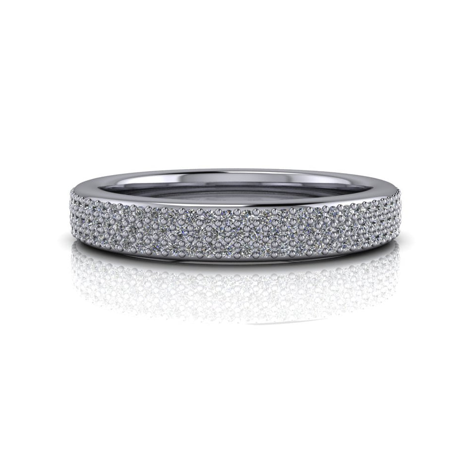 Sicily Lab Diamond Pave Wedding Band .45 ctw