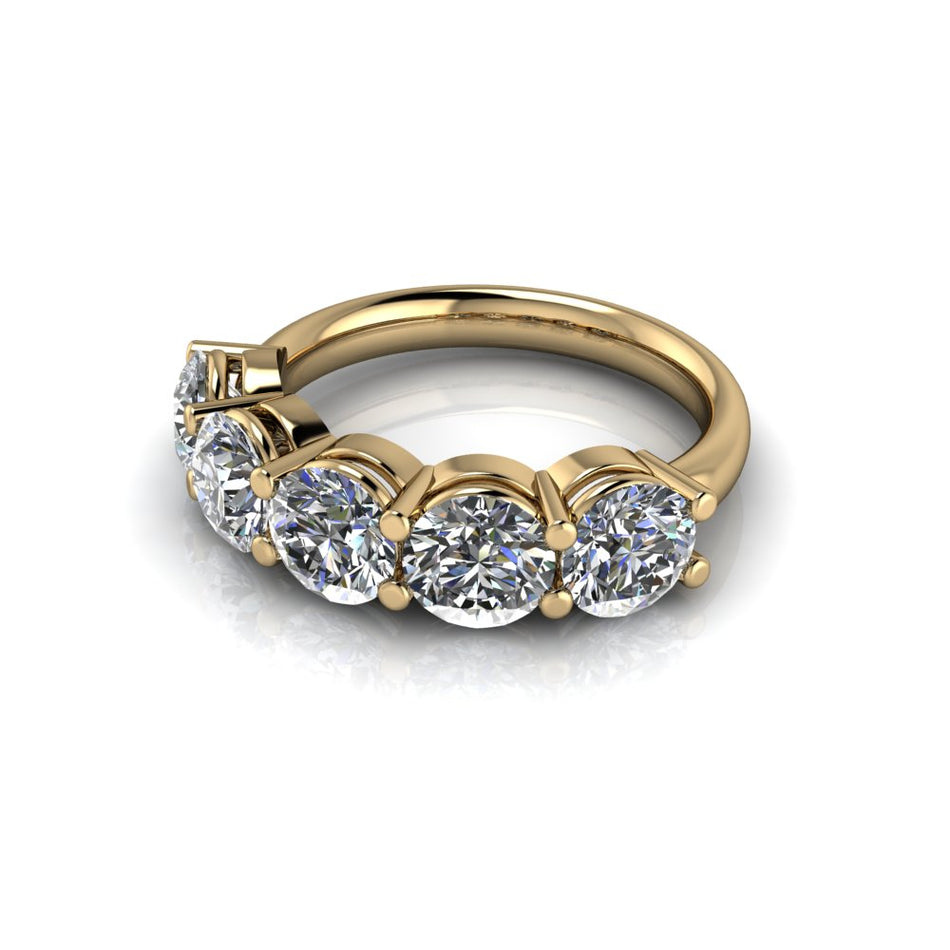 Alma Lab Diamond 5-Stone Anniversary Ring 3.15 CTW