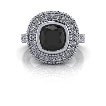 Black Diamond Engagement Ring by Bel Viaggio Designs