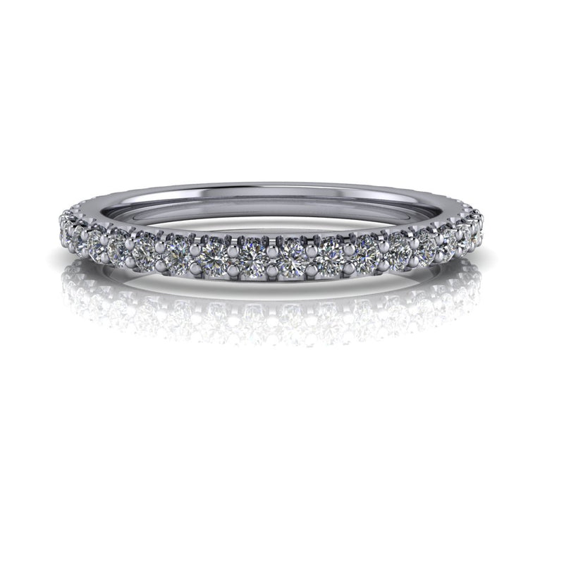 Women's Moissanite Wedding Band French Cut Setting