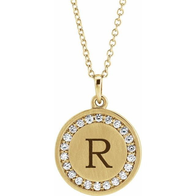 Diamond Initial Necklace