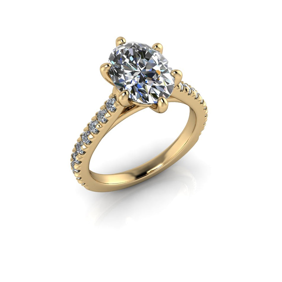 Arlet No. 1 French Set Lab Diamond Ring 2.96 CTW
