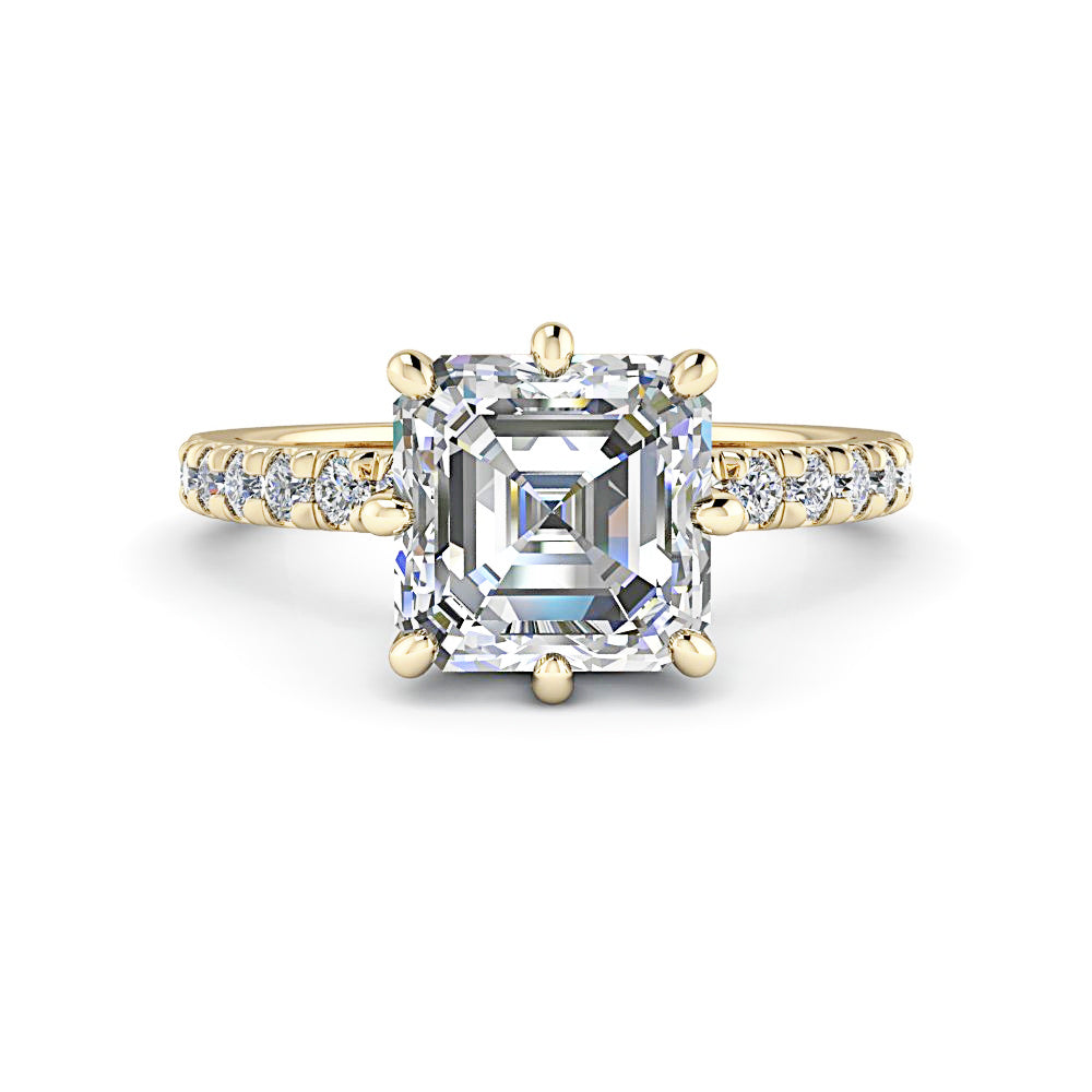 Livia No. 5 Asscher Lab Grown Diamond Engagement Ring