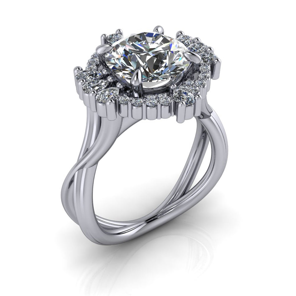 Sicily No. 1 Lab Diamond Engagement Ring 3.25 ctw