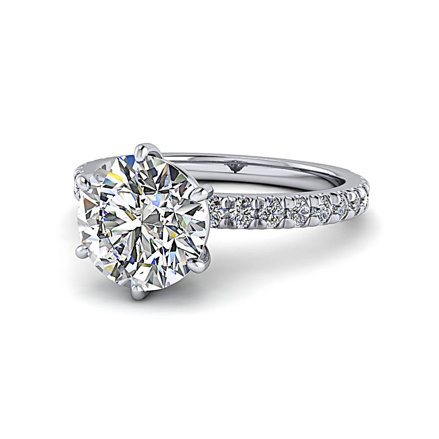 Bel Viaggio Designs-Diamond Engagement Ring Comfort Fit