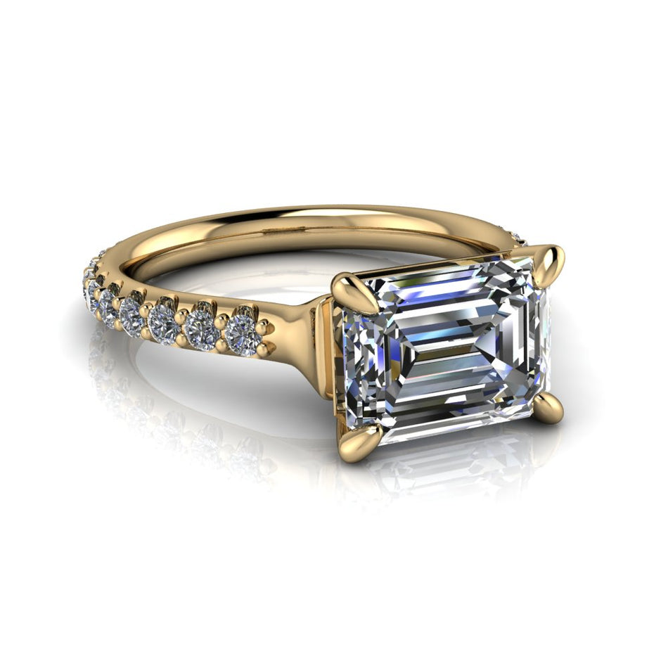 Allegra Emerald Cut Engagement Ring Lab Diamond 2.52 CTW