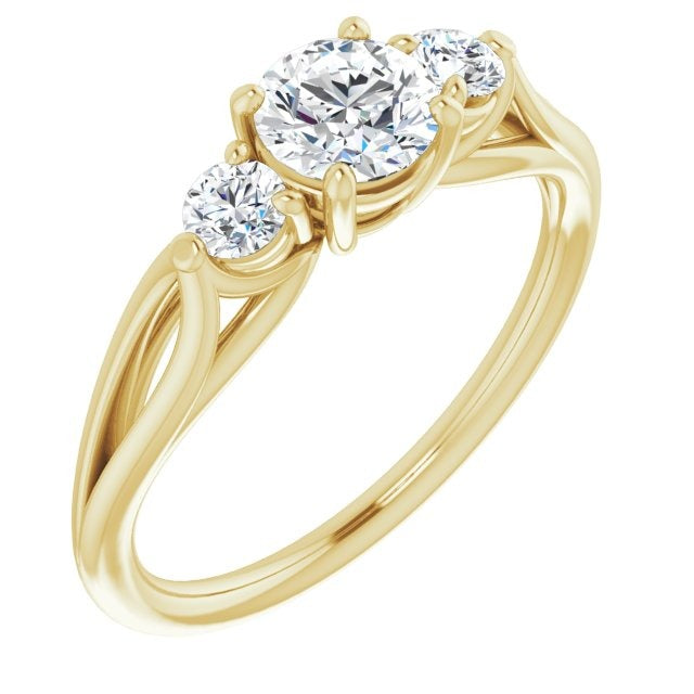 Three Stone Anniversary Ring Lab Diamond .75 ctw