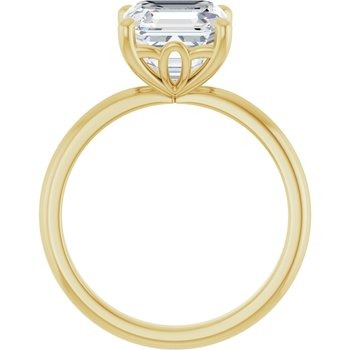 Asscher Lab Diamond Solitaire Engagement Ring 3ctw