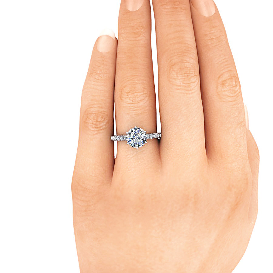 Bel Viaggio Designs-Diamond Engagement Ring Comfort Fit