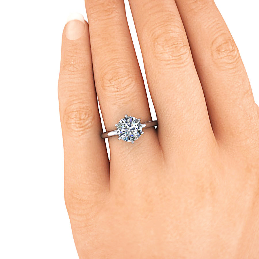 Bel Viaggio Designs-Diamond 6-Prong Solitaire Engagement