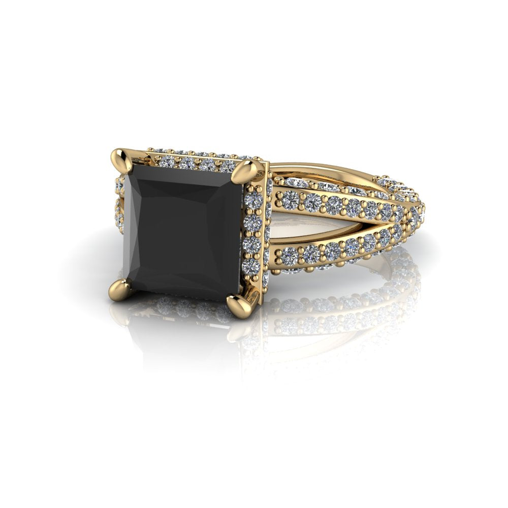 Selma Black Diamond Engagement Ring Bel Viaggio Designs