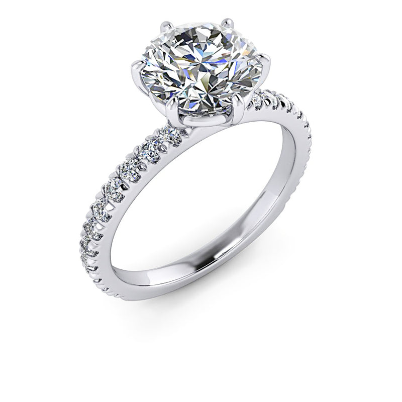 Bel Viaggio Designs-Diamond Engagement Ring Comfort Fit