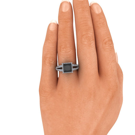 Selma Black Diamond Engagement Ring Bel Viaggio Designs