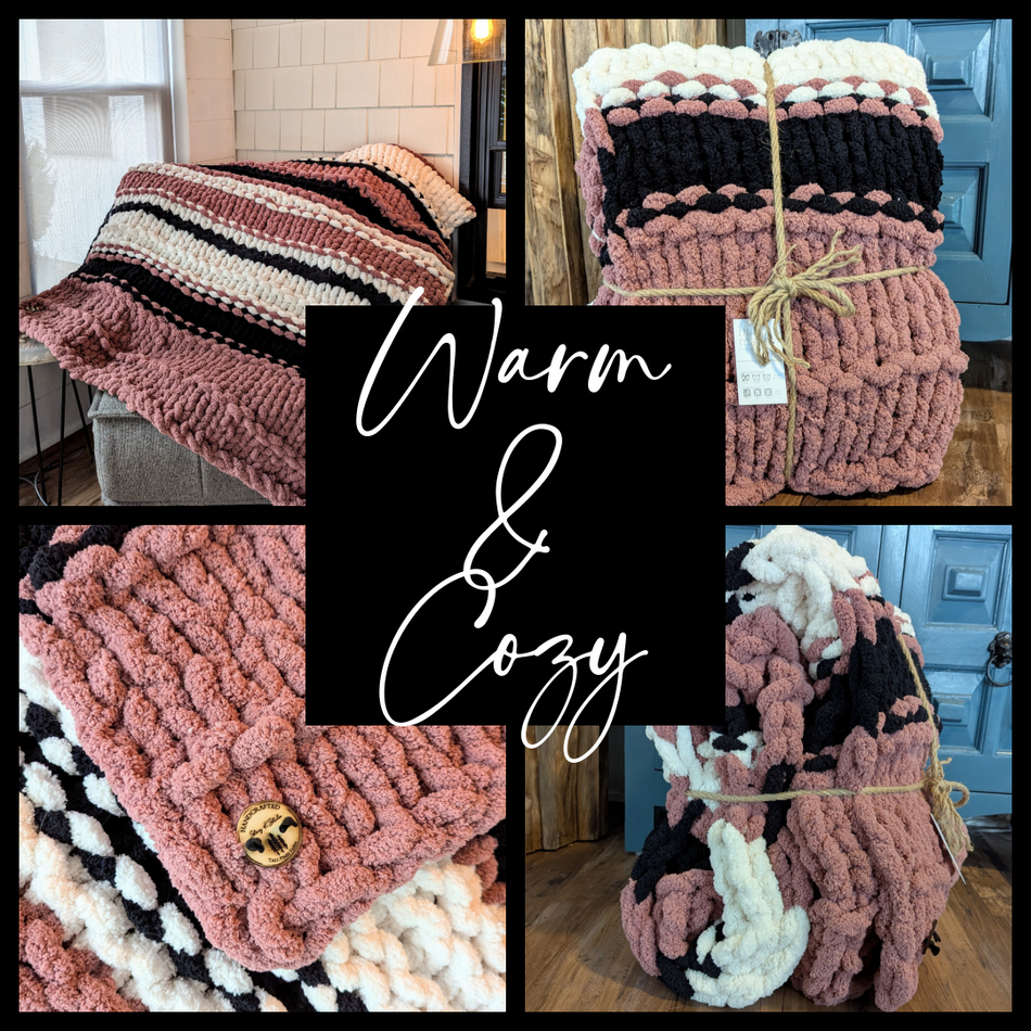 Handmade Chunky Blanket 50x60