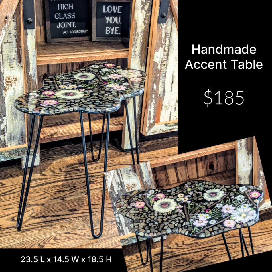 Nature Accent Table Wrought Iron Legs