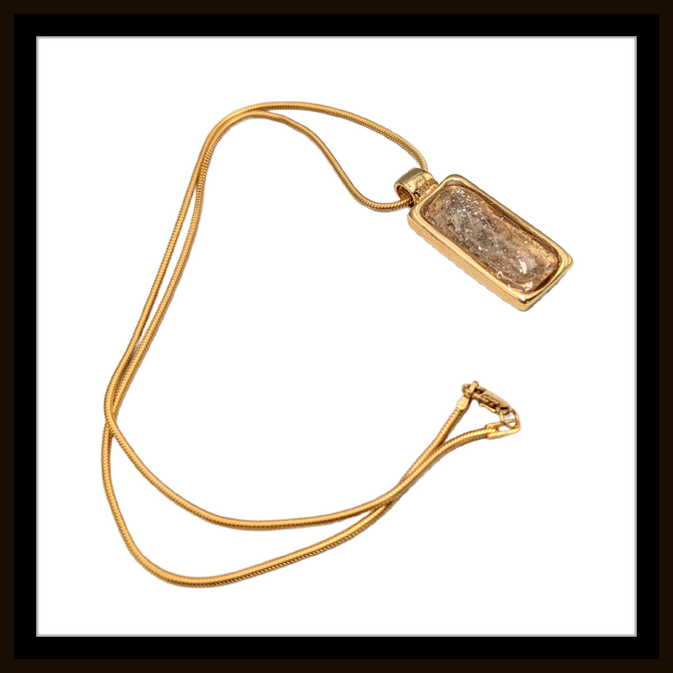 Gold Cremation Keepsake Necklace