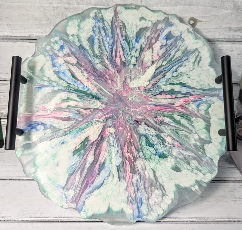 13" Serving Tray Hand Poured Resin