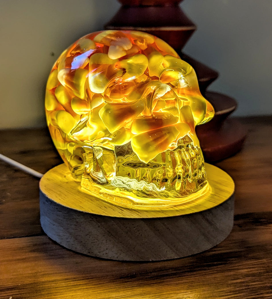Light Up Skully, Candy Corn Halloween Decor