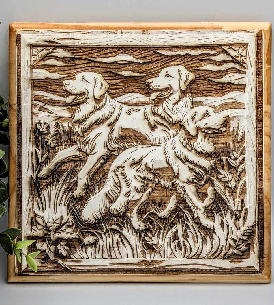 Dog Lover Wood Trivet-Golden Retriever