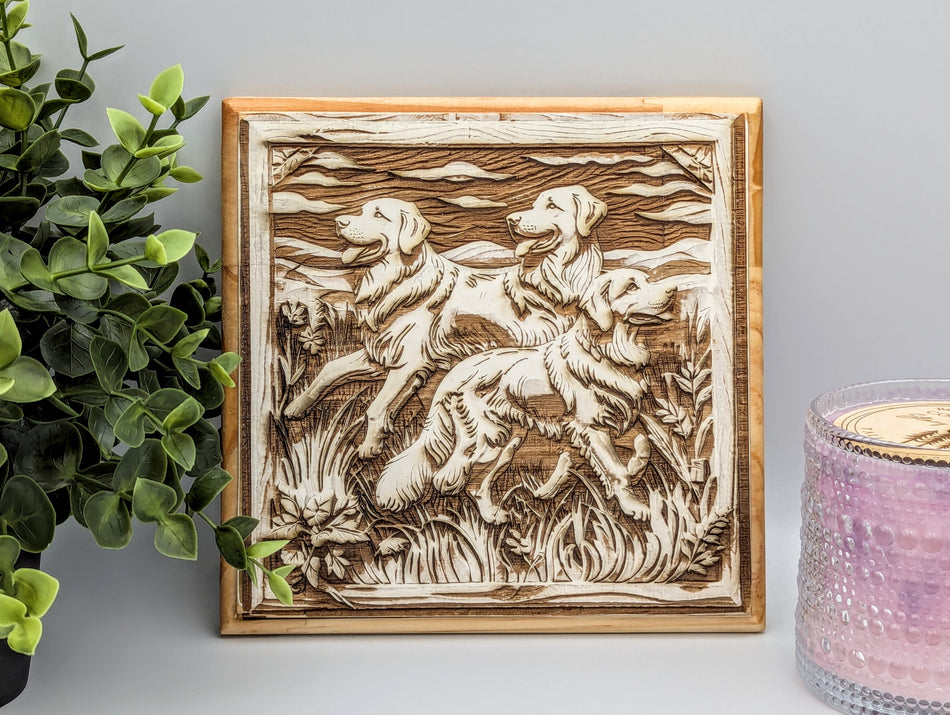 Dog Lover Wood Trivet-Golden Retriever