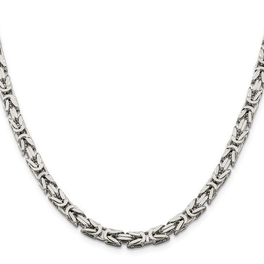 Sterling Silver Byzantine Necklace 20"