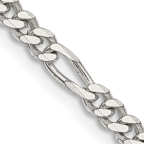 Figaro Chain 22" Sterling Silver 3.5mm
