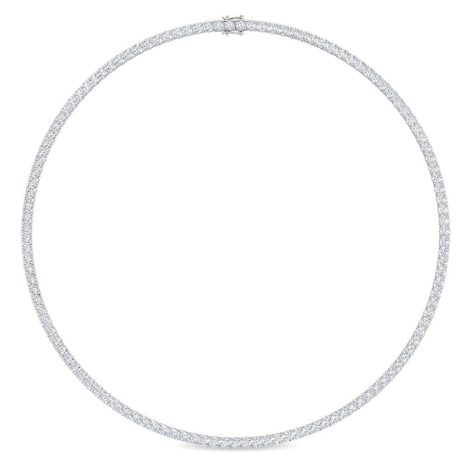 Elegant diamond tennis necklace, perfect for custom engagement or bespoke jewelry designs