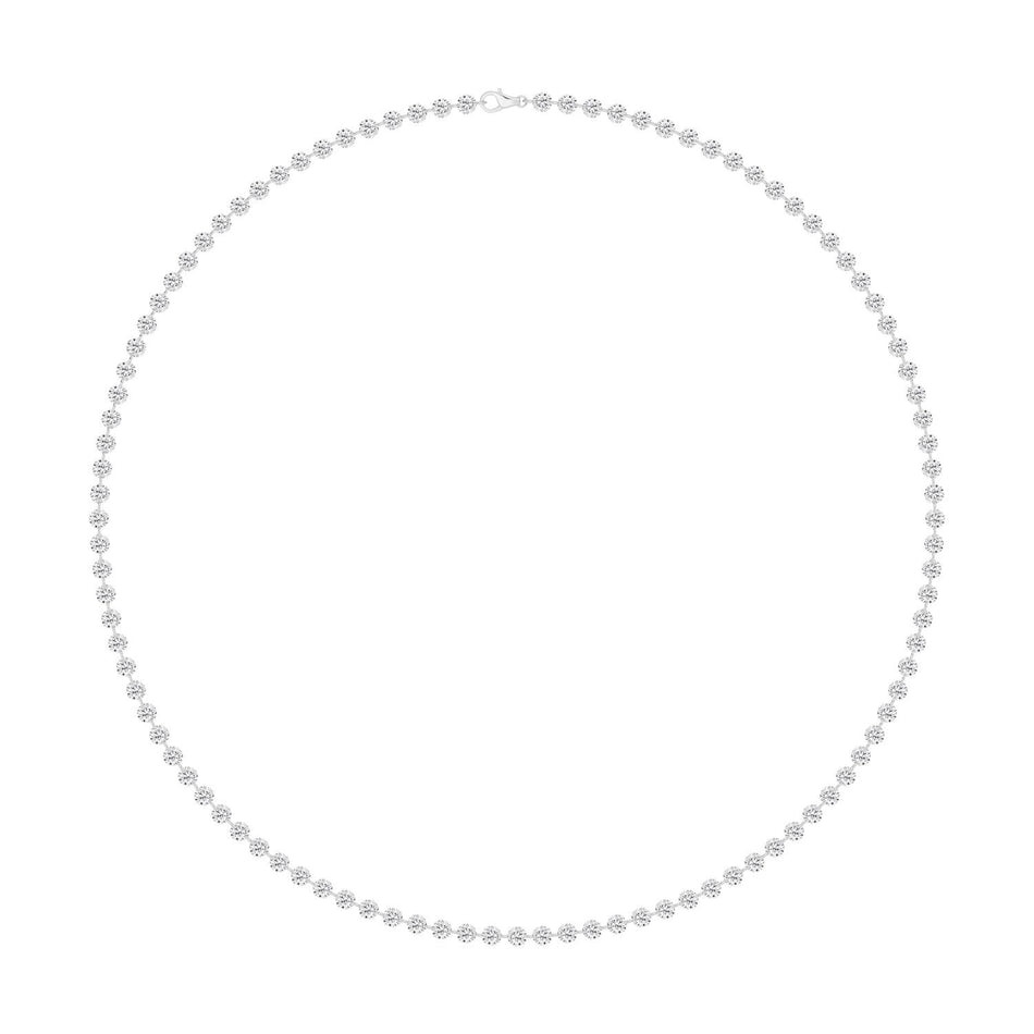 18" Lab Diamond Necklace Round Diamonds 11.88 CTW