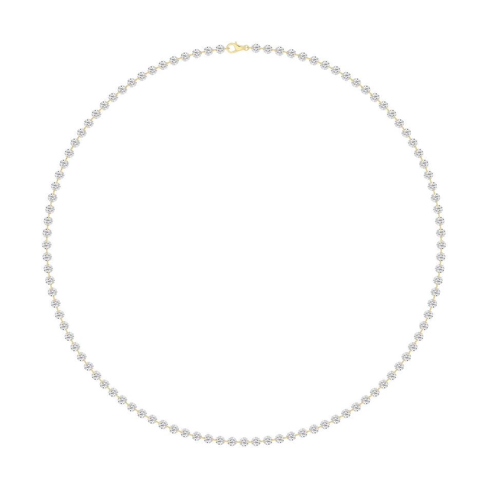 18" Lab Diamond Necklace Round Diamonds 11.88 CTW