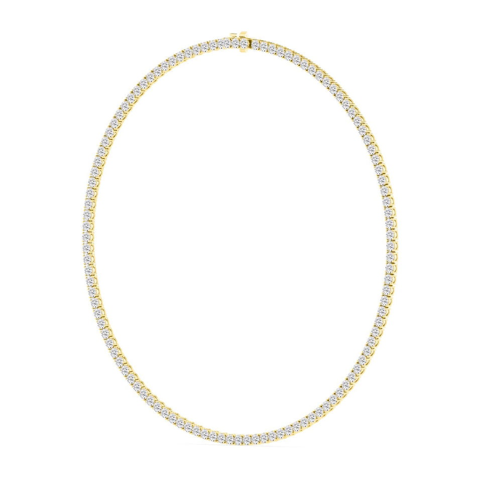 Elegant gold necklace with sparkling diamonds, perfect for custom jewelry designs