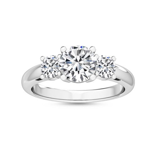 Three Stone Anniversary Ring Lab Diamond 1.50 ct.
