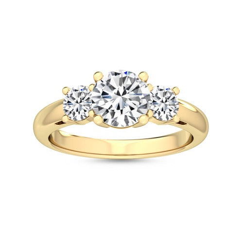 Three Stone Anniversary Ring Lab Diamond 1.50 ct.