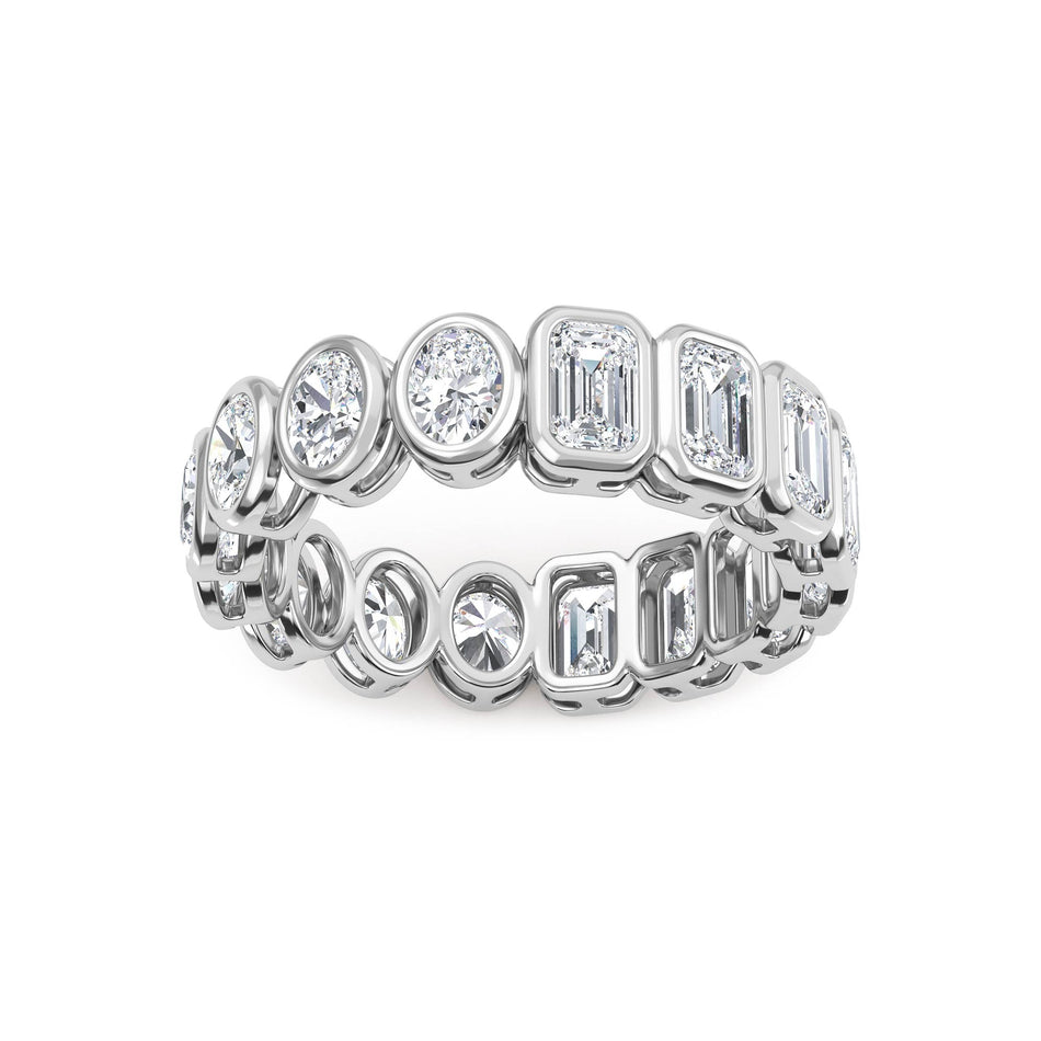 3 CTW Bezel Set Lab Diamond Eternity Band