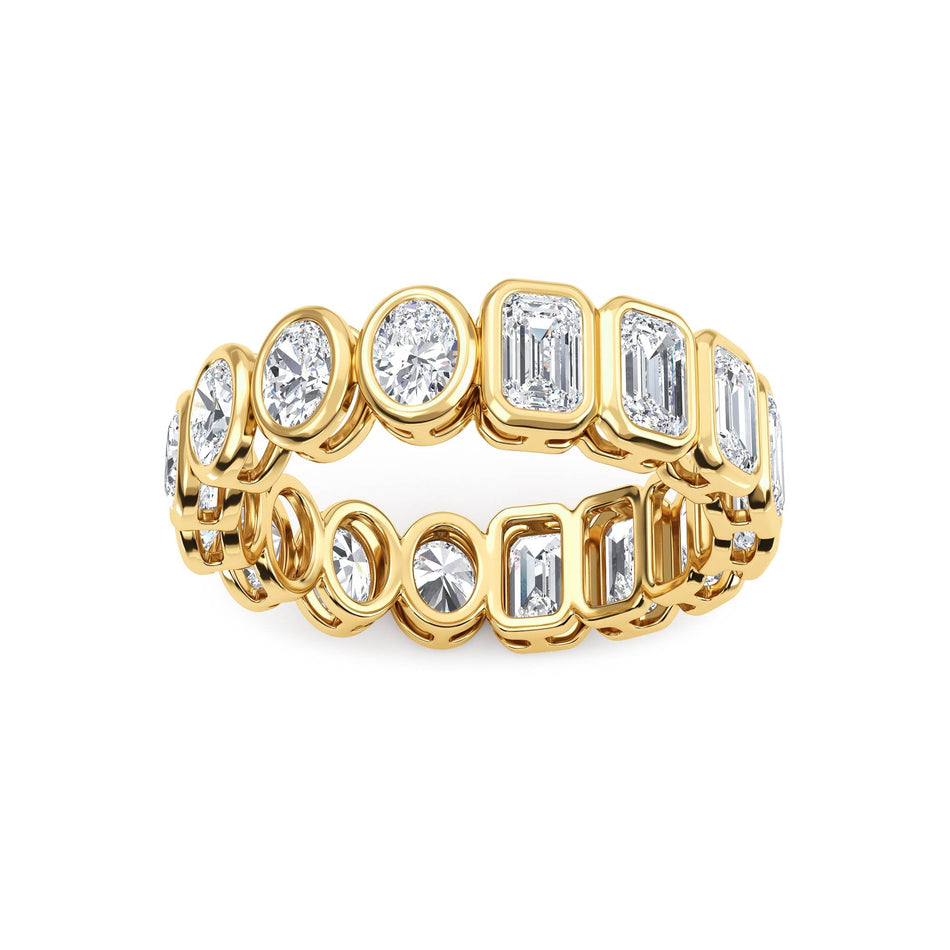 3 CTW Bezel Set Lab Diamond Eternity Band