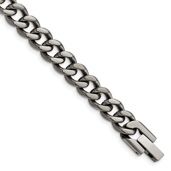 Men's Curb Chain Bracelet-Titanium