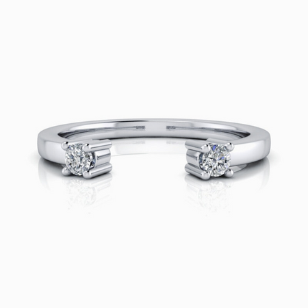 Diamond Wedding Band Open Concept Ring Bel Viaggio Designs