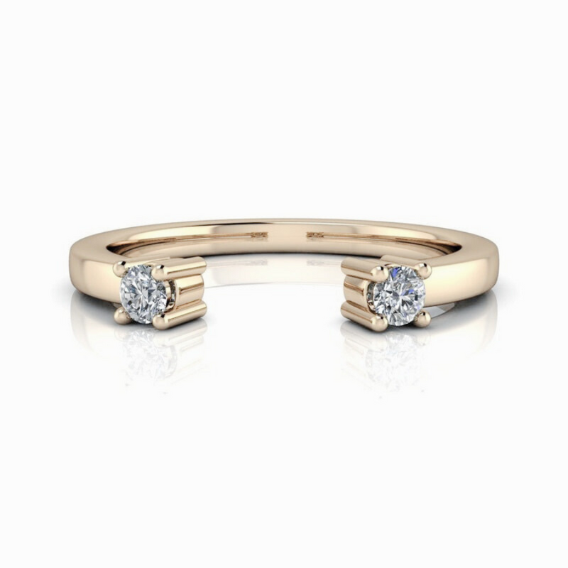 Diamond Wedding Band Open Concept Ring Bel Viaggio Designs