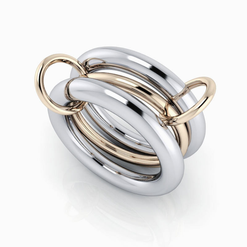 connected stacking rings by Bel Viaggio Designs