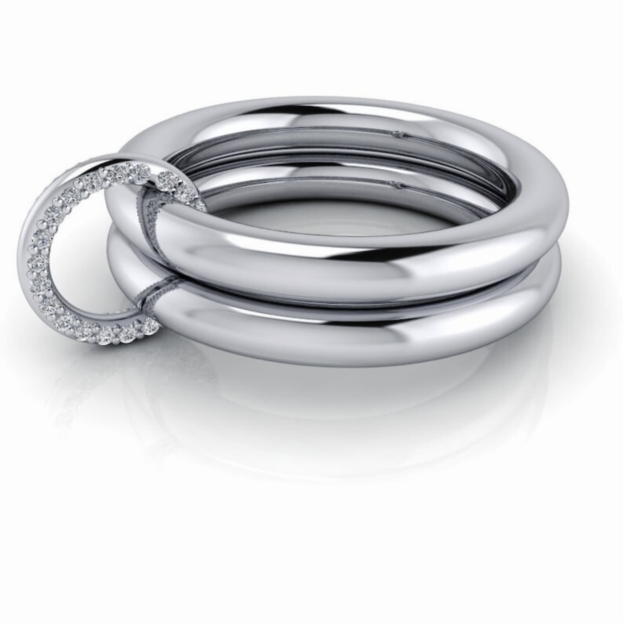 Connected Rings Trendy Anniversary Band-Bel Viaggio