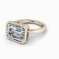 Emerald Cut Lab Grown Diamond Engagement Ring Solitaire 5CT