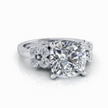 Custom Lab Grown Diamond Engagement Ring Cushion Cut