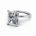 Radiant Lab Grown Diamond Engagement Ring Hidden Halo-bel viaggio designs