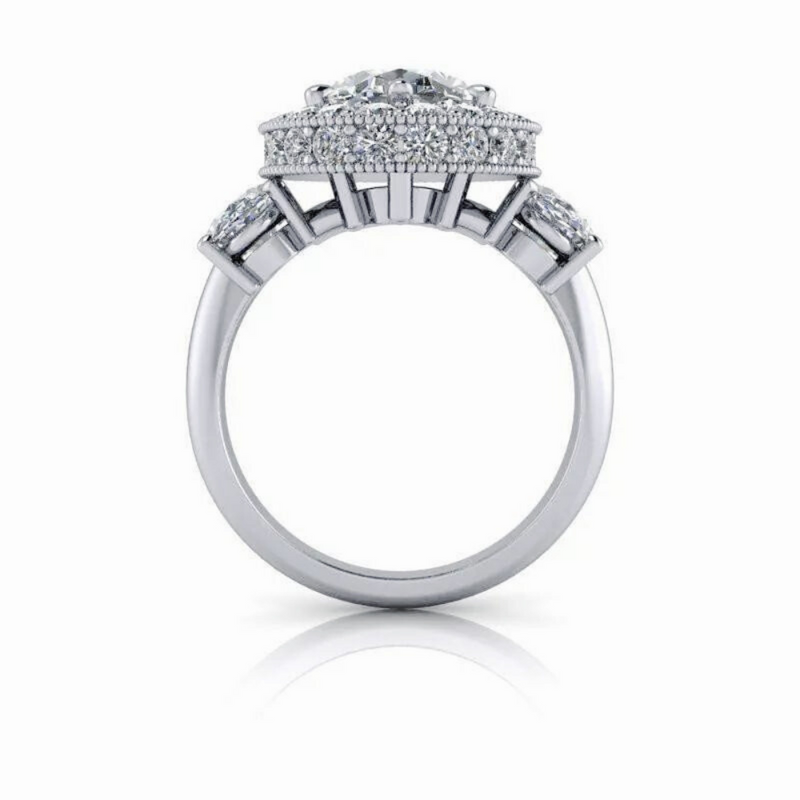 Bel Viaggio Designs-Lab Grown Diamond Engagement Ring 5CTW