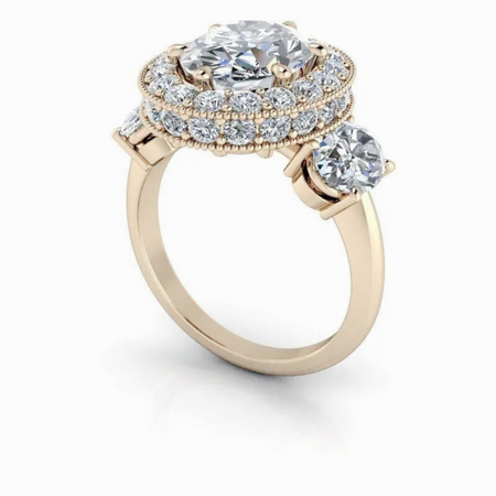 Bel Viaggio Designs-Lab Grown Diamond Engagement Ring 5CTW