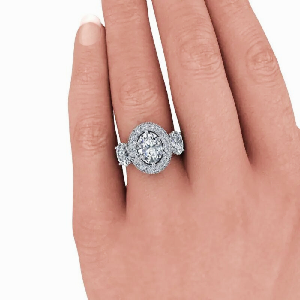 Bel Viaggio Designs-Lab Grown Diamond Engagement Ring 5CTW